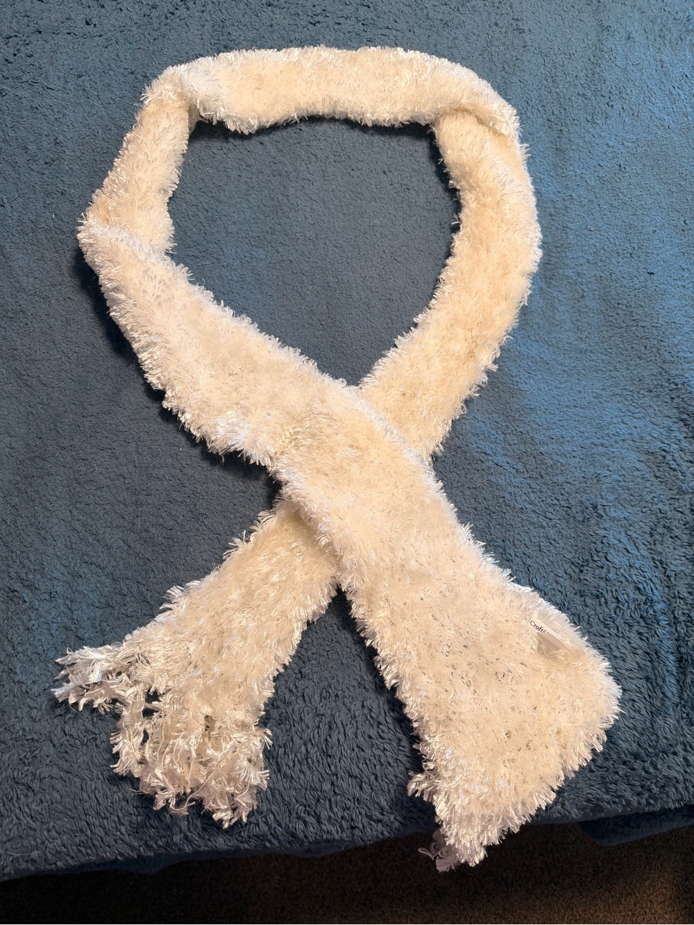 croft & barrow Cream Fuzzy Textured Scarf